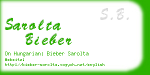 sarolta bieber business card